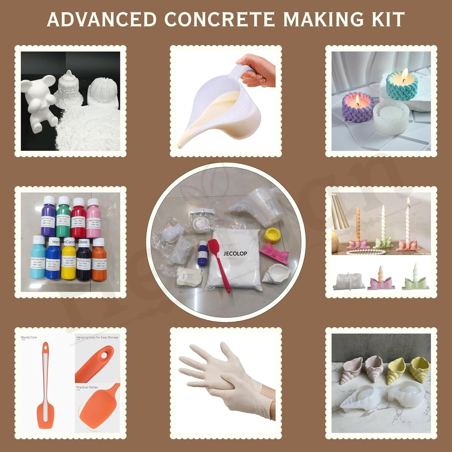 JECOLOP Terrazzo Concrete Art Business Kit, Terra Art Advanced DIY Concrete Making for Home Decor, Trays, Bowls & Planters Business Startup & Workshop Kit 1