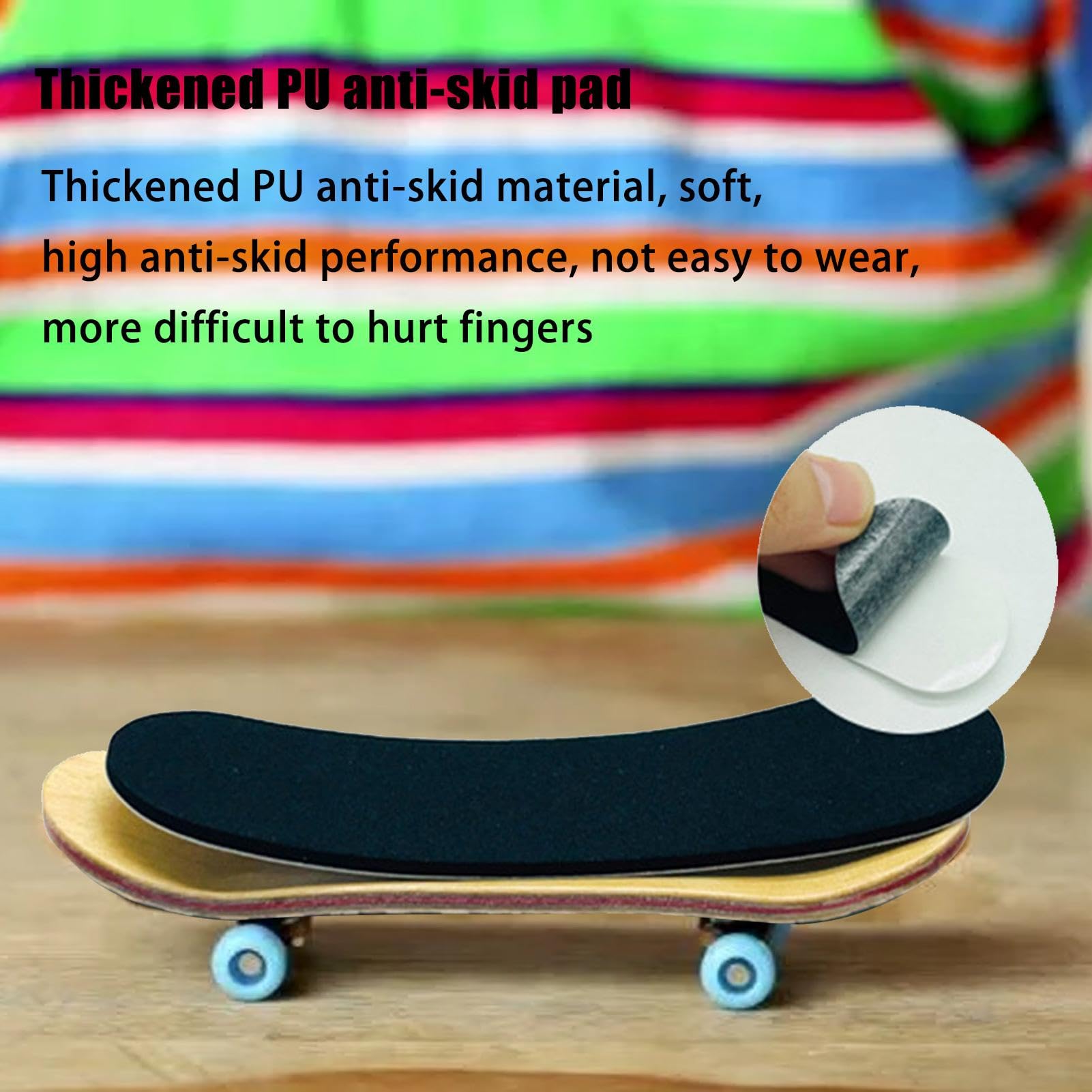 Grip Tape do Fingerboardów | Czarna podstrunnica Grip Tape ochronne uchwyty piankowe - Antypo?lizgowe naklejki na deskorolki z palcami do wi?kszo?ci na podstrunnic?