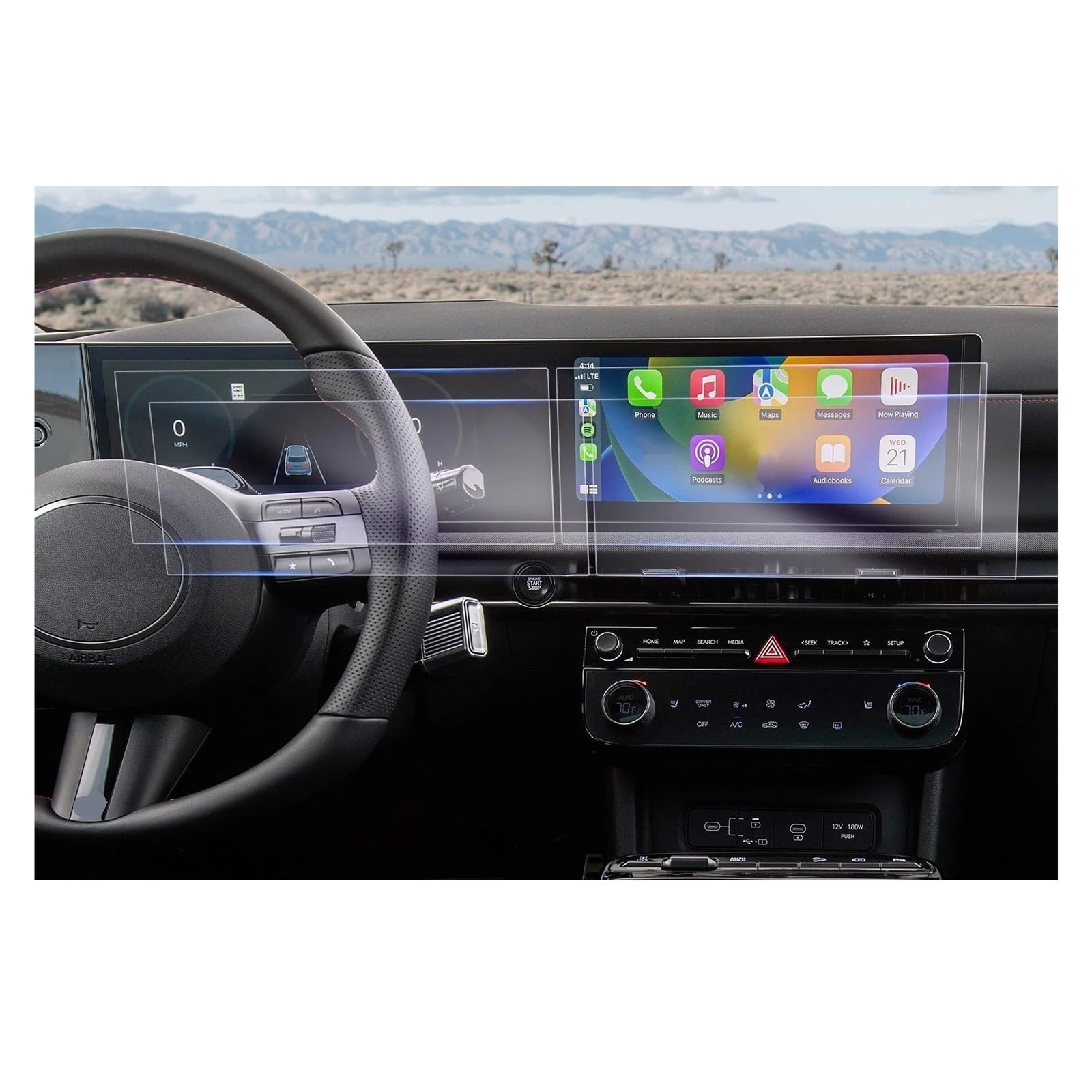 Protector Pantalla Navi Película Para Hyundai Para Tucson NX4 2024 2025 2026 Vidrio Templado Navegación De Coche LCD Instrumento Protector Pantalla Accesorios Automóvil