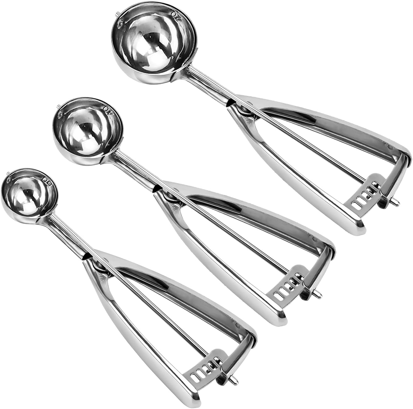 Cookie Scoop Set, Small/1 Tbsp, Medium/1.5 Tbsp, Large/2