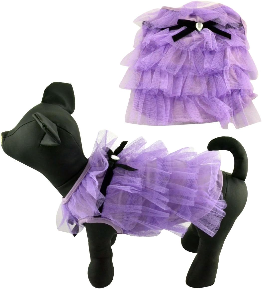 Dogloveit Sweetie Princess Style Wedding Silk Dog Dress for Puppy and Small Dog Cat
