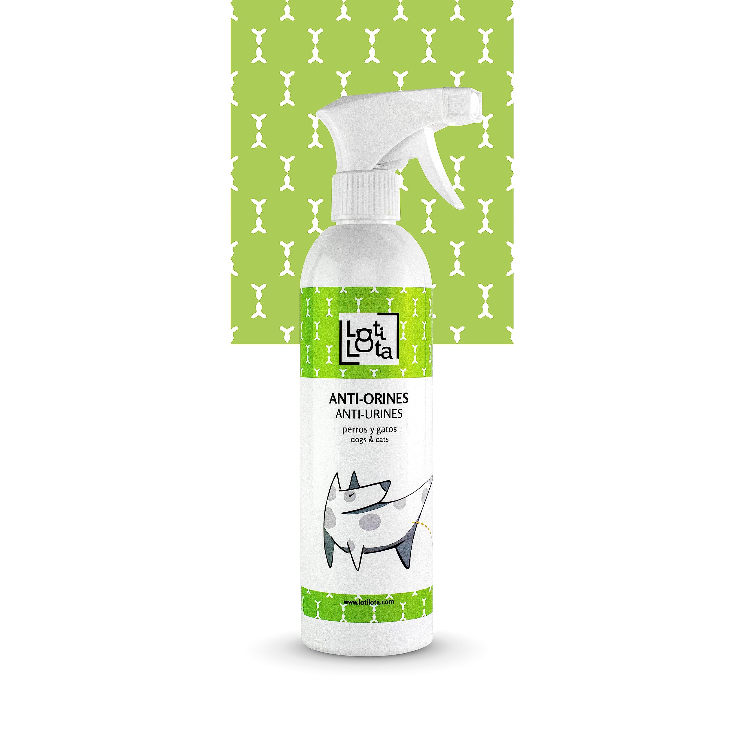 LOTI LOTA Anti-Orines para Perros y Gatos - 500 ml - Repelente - Educador Anti-Orines - NO TÓXICO - NO Mancha - con Activos Naturales