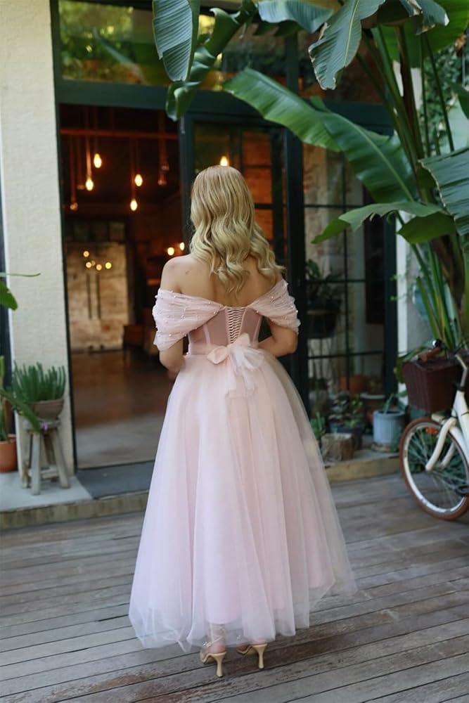 Gold Macys Party Dresses Gown Ideas Beige Gown For Debut Wirunsy Tulle Tea  Length Prom Dresses For Women Off The