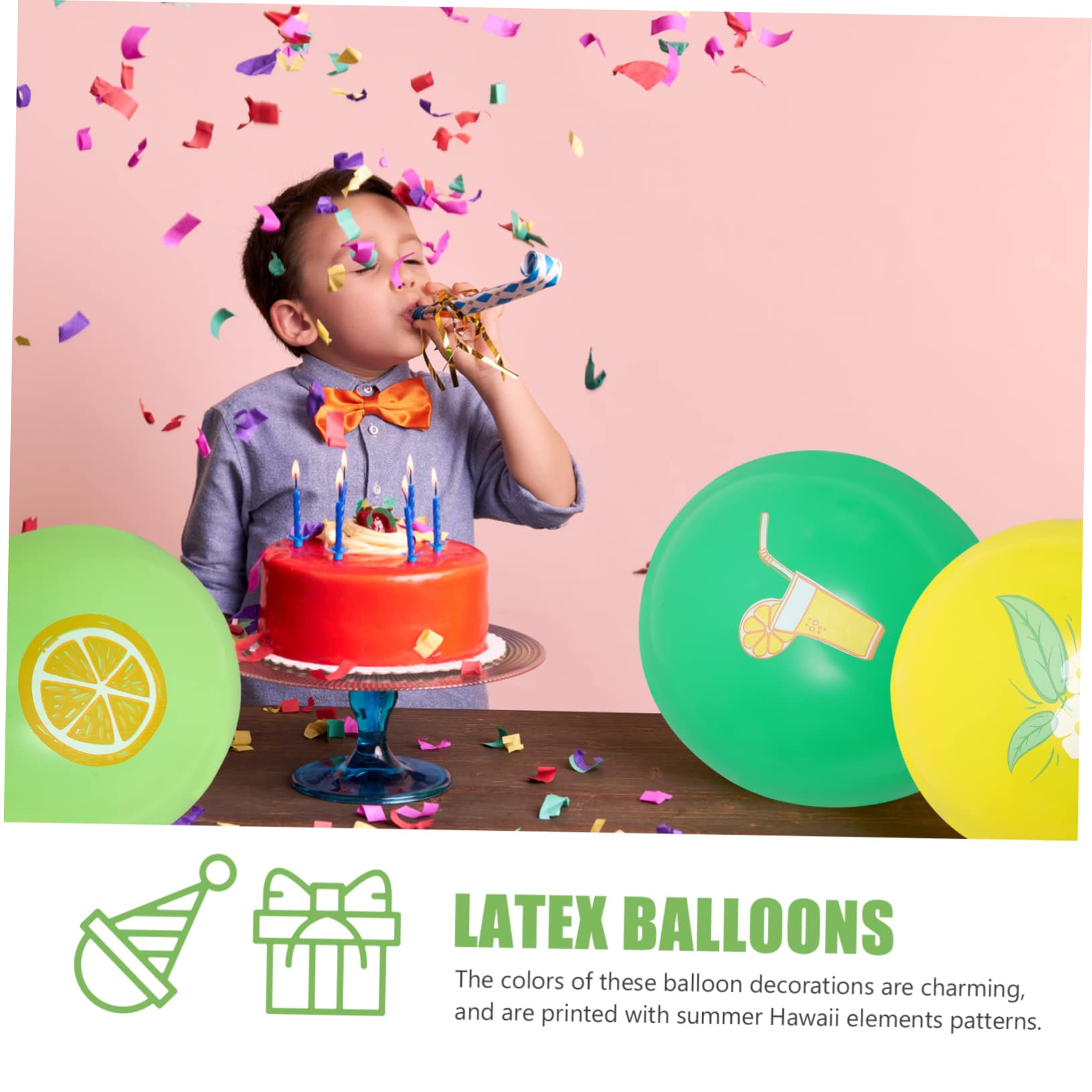 TOYANDONA 96piezas Globos De Hawaianos Para Decoración De Fiestas Tropicales Para Cumpleaños y Eventos Temáticos De Verano