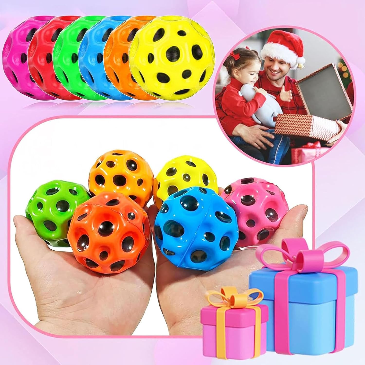 Moon Space Bouncy Ball, Extremely high Bouncing Ball, Improves Hand Eye Coordination, Easy to Grasp and Capture, can be Played Indoors or Outdoors