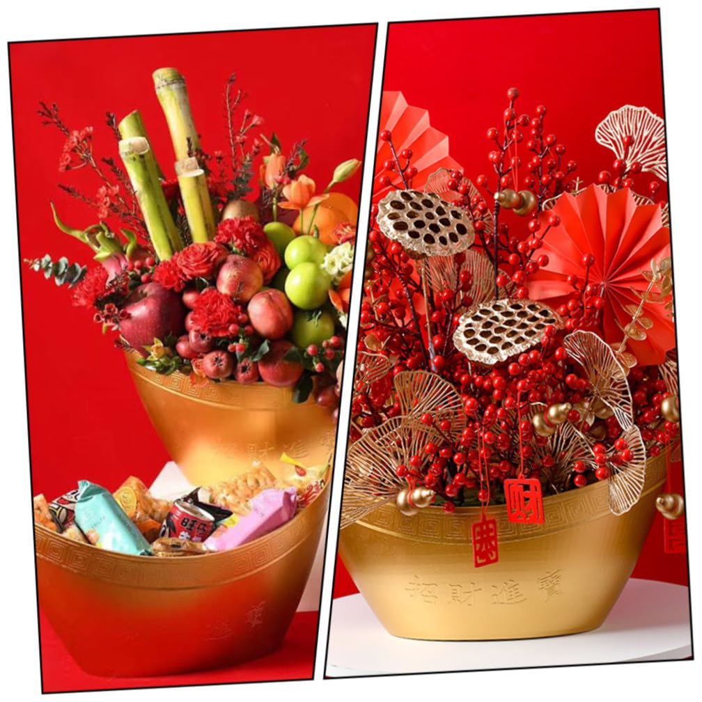 PENIKOKO Elegante Geschenkbox in Ingots-form Stilvolle Neujahrsdekoration und Aufbewahrungskorb für Blumen Süßigkeiten und Geschenke Vielseitig für Zuhause und Feierlichkeiten Geeignet