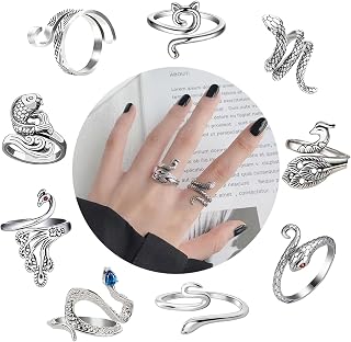 9 Pcs Crochet Ring - Adjustable Crochet Tension Ring Finger Yarn Guide Knitting Tension Rings for Crocheting Companion Ring for Women