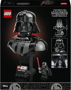 LEGO Star Wars Darth Vader Büstü 75439 - Yetişkinler için Darth Vader Minifigürü ile İsim Levhalı Stant İçeren Yaratıcı Dekoratif Model Yapım Seti, Kadınlar ve Erkekler için Hediye Fikri (349 Parça)