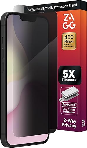 Miniatura 25 de ZAGG Glass Elite VisionGuard - Protector de pantalla para Apple iPhone 16e, 14, 13, 13 Pro, 5 veces más fuerte, protección contra luz azul