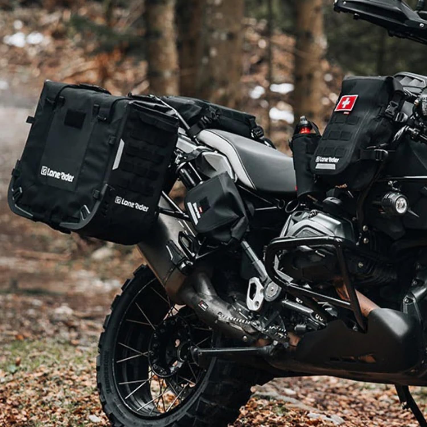 Lone Rider Sacoche Latérale Moto Semi-Rigide 38L pour BMW - Étanche
