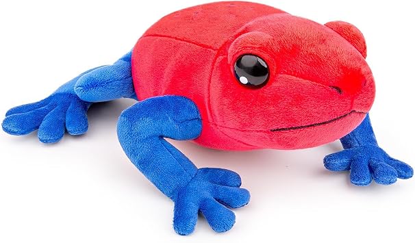 lilizzhoumax Strawberry Poison Dart Frog Plush Toy, Cute Frog Plush Animal, Realistic Strawberry Frog Plush, Super Soft Plush, Girls Toy, Kids Gift, Home Decor 8.7 inches Long