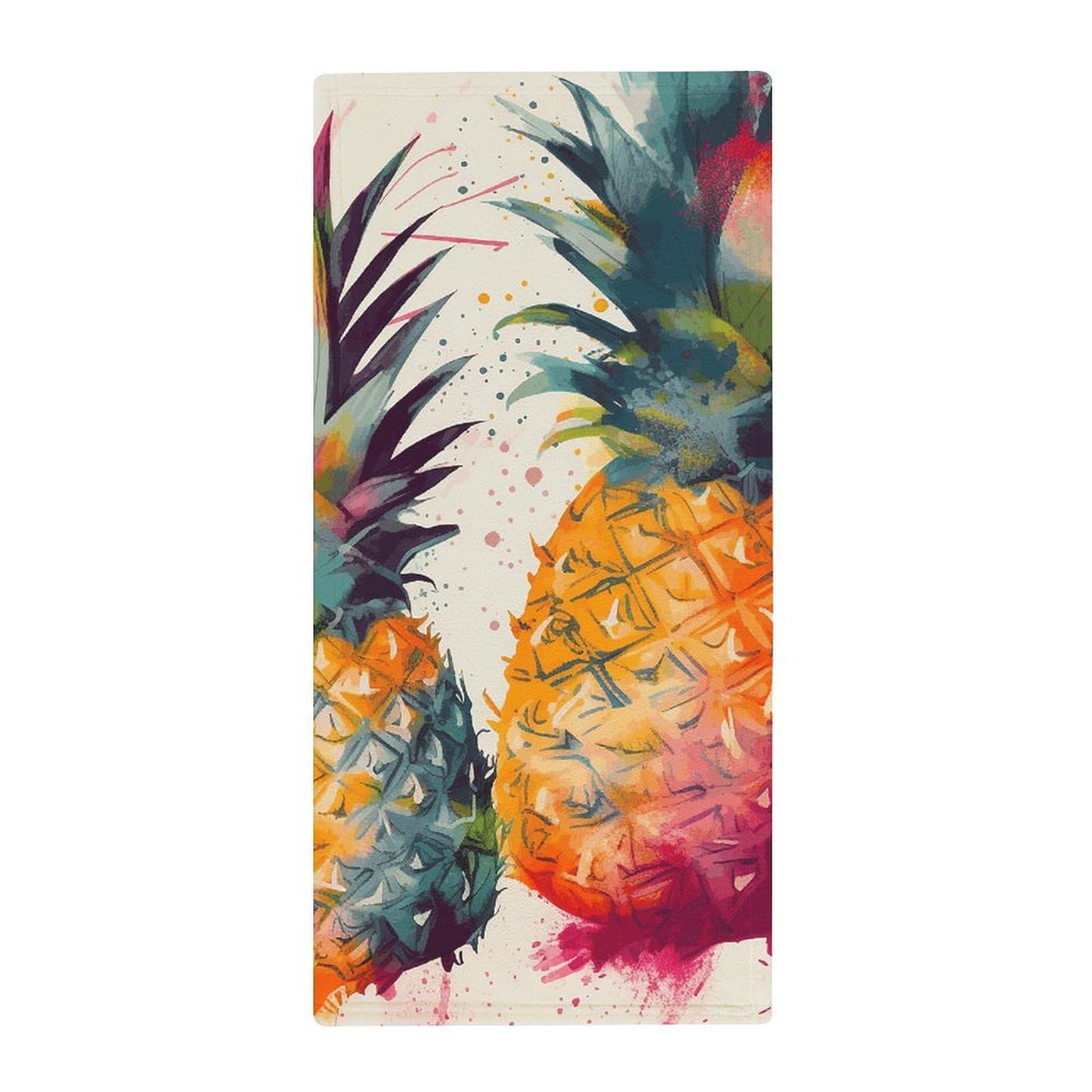 Serviette de bain séchage rapide ananas pour fitness et serviette sport
