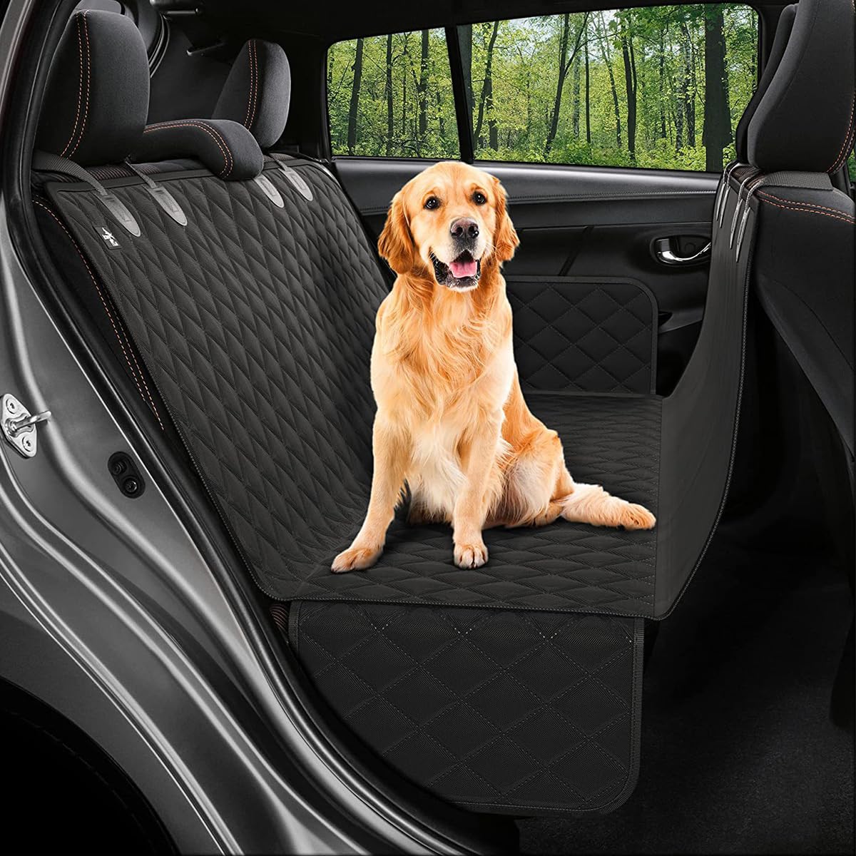 Baodan Coprisedile per Auto per Cani, Antigraffio e Impermeabile Protezione Sedile Posteriore per Auto per Cani, Amaca da Viaggio per Cani per Auto Fodera Bagagliaio per Auto, Antiscivolo e Lavabile