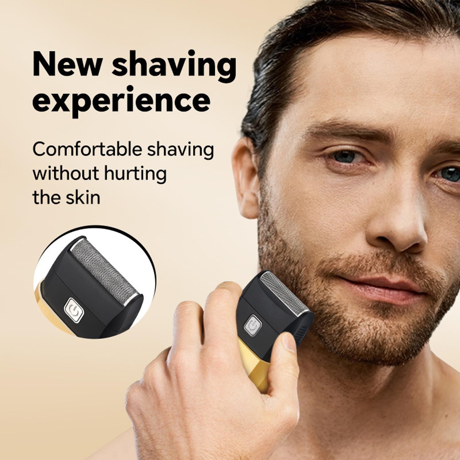 Rasoio senza fili adatto ai viaggi Singola testa calva ricaricabile elettrico per rasatura quotidiana Elettrico alternativo singolo USB ricaricabile.