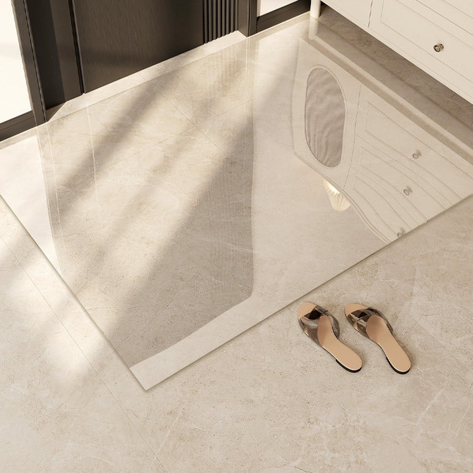 Tapis de sol transparent pour bois et carrelage 40 x 60 cm, 80 x 140 cm, 120 x 150 cm, protection en PVC durable contre les déversements et les rayures, ne jaunit pas, facile à enrouler (80 x 100 cm)