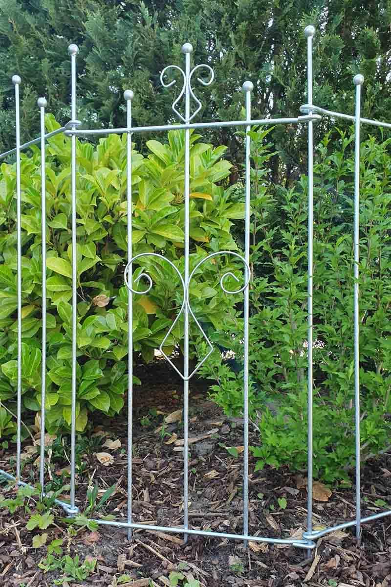 KUHEIGA Beetzaun Metall Steckzaun Verzinkt Breite 120cm verlängerbar Metallzaun Zaunelement