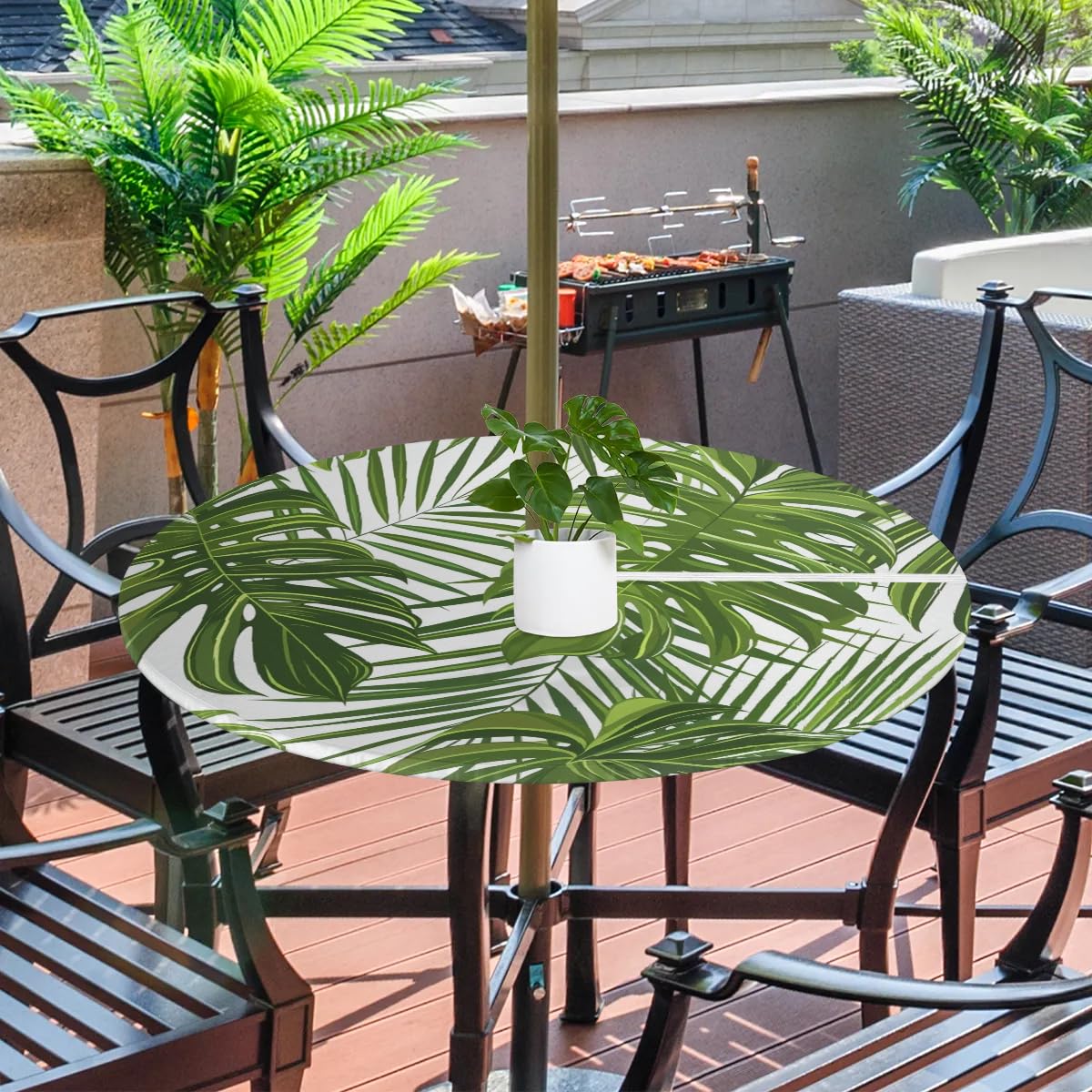 Tovaglia Rotonda 150 cm Tropical Garden ABAKUHAUS - Outdoor & Indoor