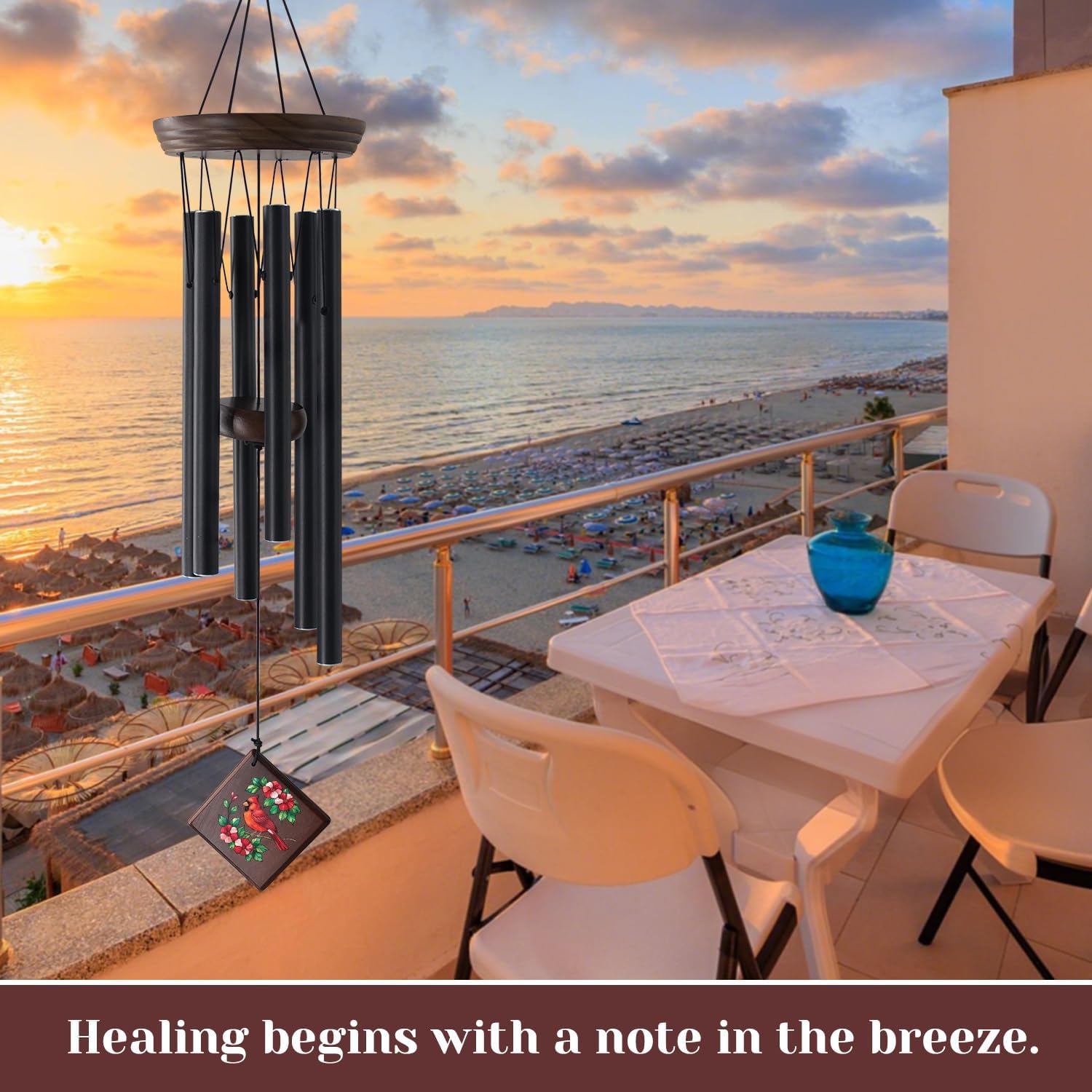 ASTARIN Wind Chimes for Outside,Memorial Wind Chimes Sympathy Wind Chimes for Loss of Loved One Cardinal Memorial Wind Chime Bereavement Condolence Gifts for Loss of Mother Father Husband