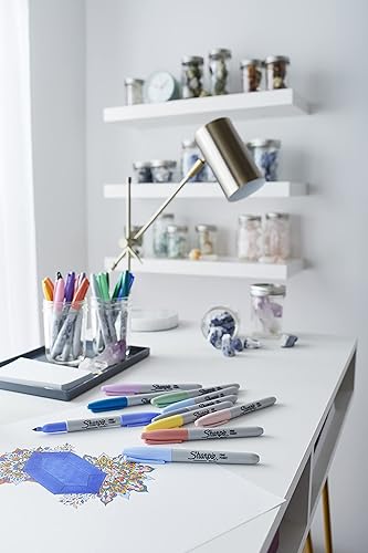 Vista 20 de Sharpie Marcador permanente, punta fina para detalles llamativos, tinta negra, 1 rotulador Negro