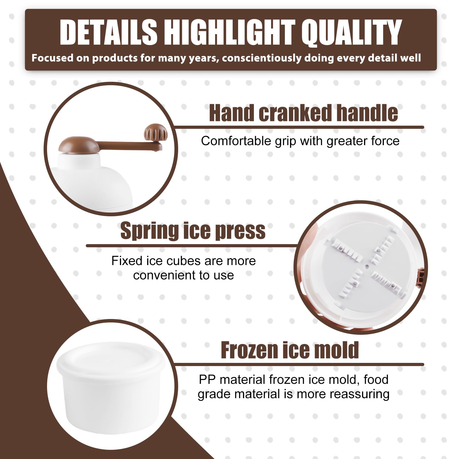 Trituradora de hielo manual, con manivela manual, máquina de granizado y máquina de hielo, trituradora de hielo portátil manual con bandejas de cubitos de hielo, trituradora de hielo para viajes