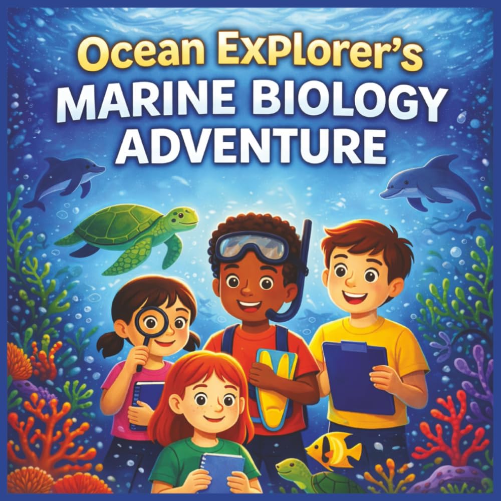 Ocean Explorer’s Marine Biology Adventure: A Full-Color Science Activity Book for Kids with Sea Creature Identification, Discovery Logs, and STEM Learning
