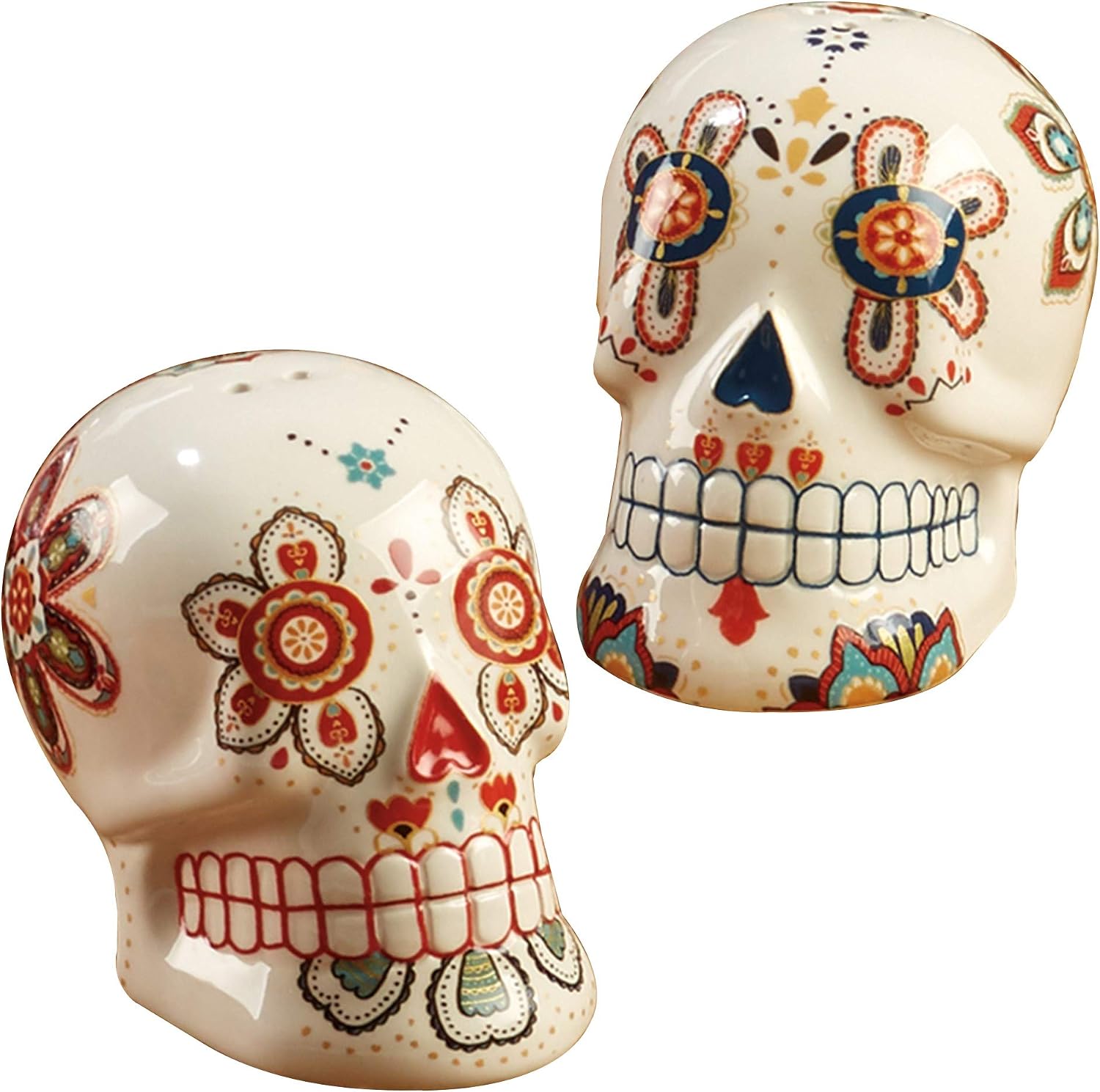 Salt and Pepper Shaker Set La Vida Skull Design