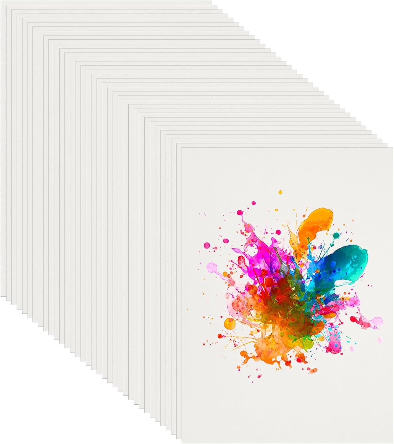 MECCANIXITY 4K Watercolor Paper, 21.26 x 15.35inch 98 LB/160 GSM 100% Cotton Cold Press Water Color Paint Paper Bulk for Artists Painting Drawing, Beige, Pack of 50