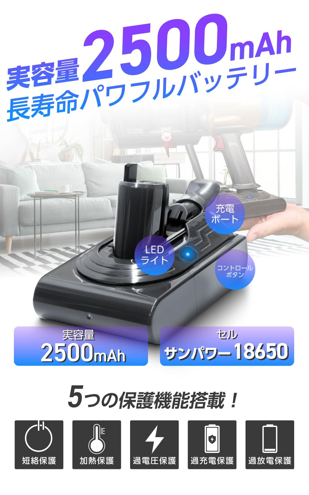 Amazon.co.jp: 【大容量 PSE認証】日本ブランド 互換ラボ ダイソン対応