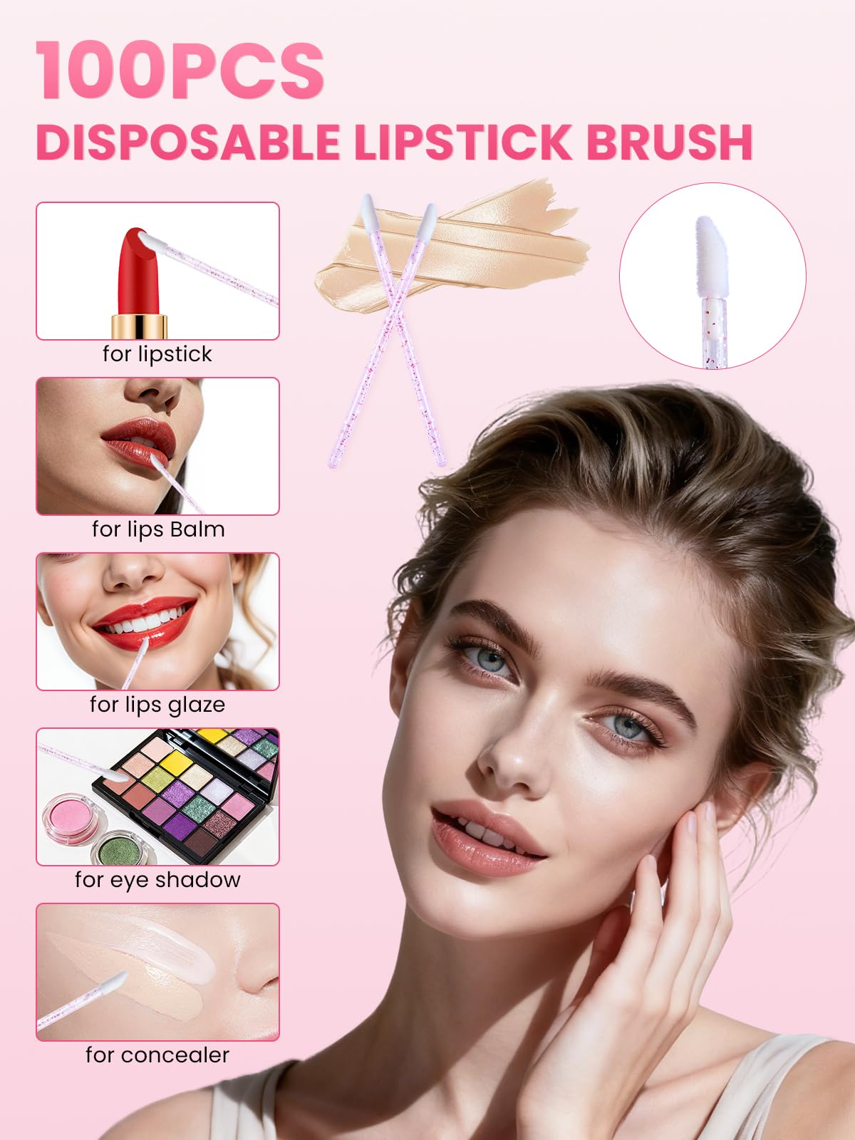302pcs Cepillos Desechables Cejas Set Aplicadores Maquillaje