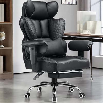 GTPLAYER Big and Tall Gaming Chair 400lbs Heavy Duty Office  - best gaming chairs tall people