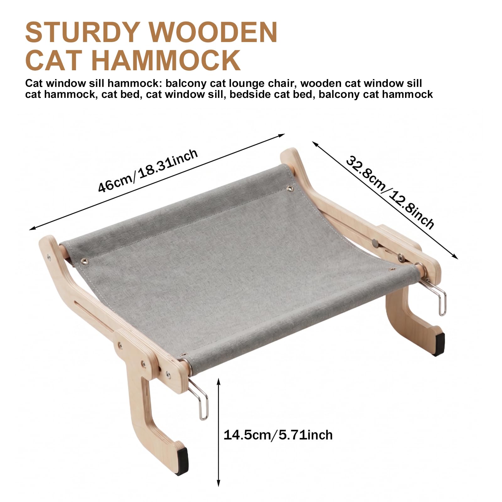 Hamaca para ventana, hamaca para gatos, balcón, madera para gato, ventana, perchas, hamaca para gatos, cama para borde de cama, gatos, balcón, hamaca
