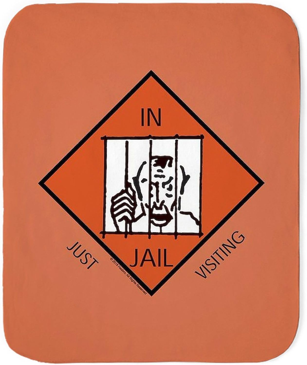 CafePress Monopoly in Jail Sherpa Fleece Throw Blanket 60" L x 50" W