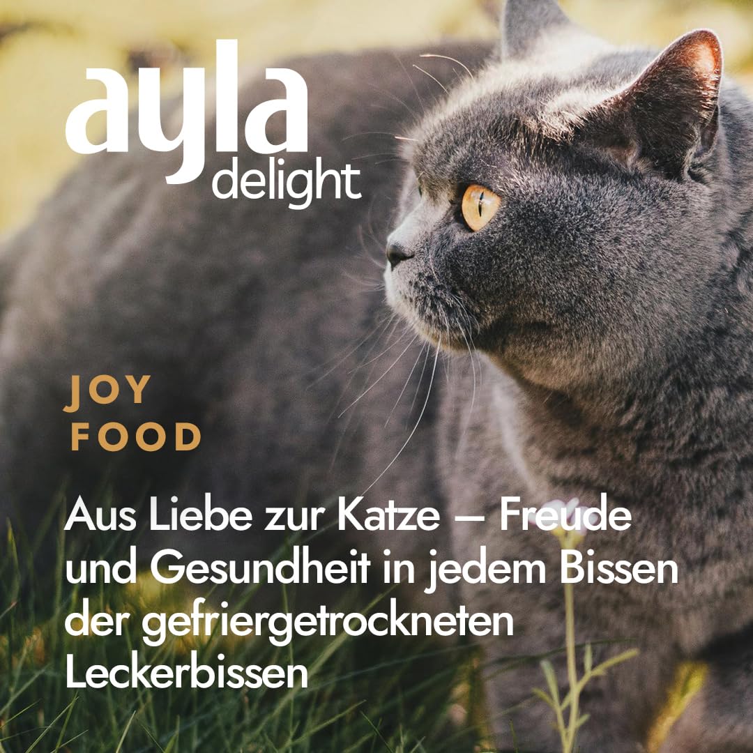 AYLA Premium Gefriergetrocknetes | 5X Bundle Proteinreiches Katzenleckerlis | Vital-Booster für Fell & Muskulatur | Für Kitten & Erwachsene Katzen (140g, Hühnerbrust-Filet)