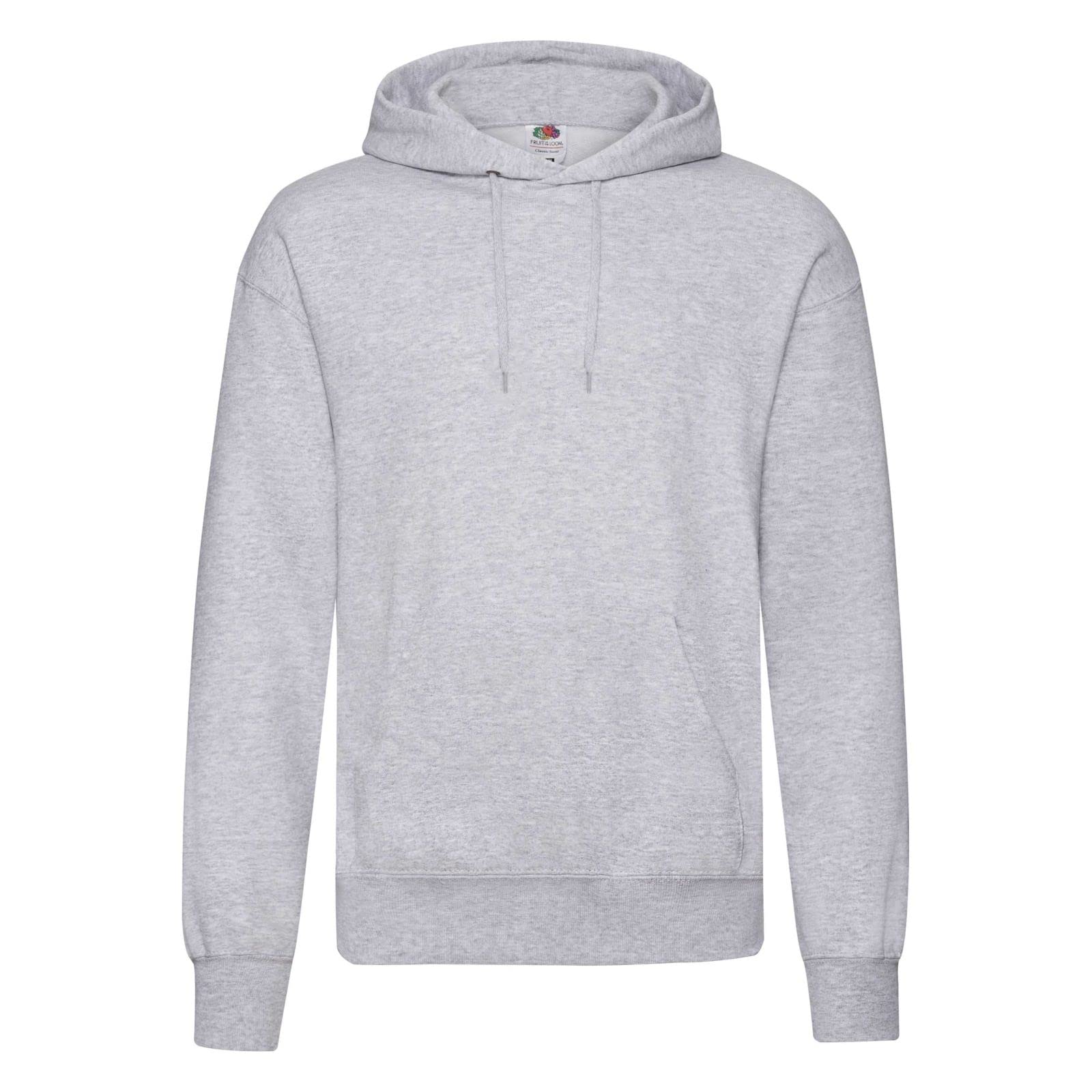 Fruit Of The Loom Men's Heather Grey Classic Hooded Sweatshirt