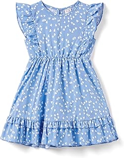 Matching Mommy and Me Dresses Outfits: Ruffle Sleeve Polka Dot Pattern Vacation Dresses - Buy now