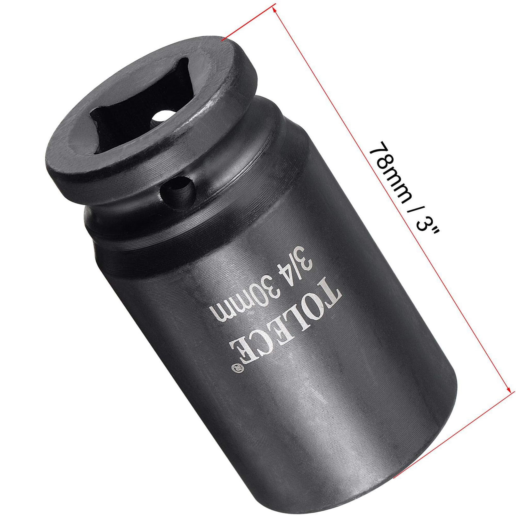 TA-VIGOR 12-Point Deep Impact Socket, 3/4-Inch Drive 30mm Metric Spindle Axle Nut Socket Driver Wrench - Image 2