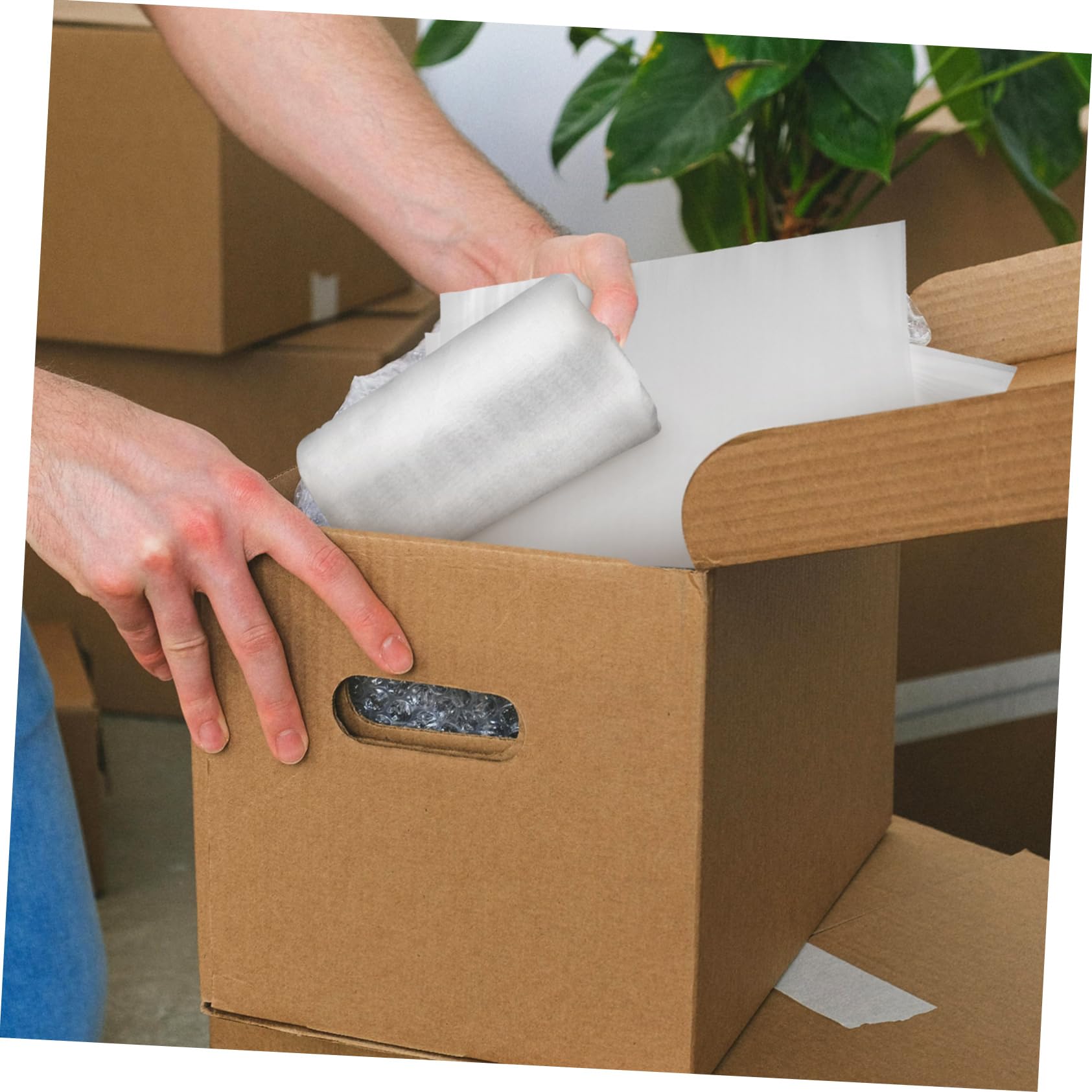Sacchetti di Schiuma e Facili da Usare 100 Pezzi per Imballaggio in Pe Bianco Grande Capacità, Multiuso per Oggetti Fragili come Ceramiche Durante Trasporto e Imballaggio