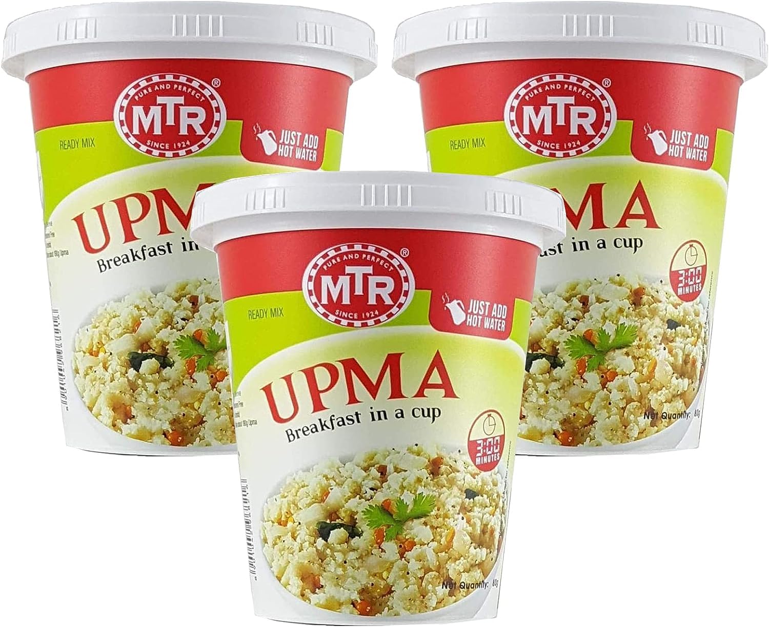 MTR Instant Ready Mix Various Flavours - Traditional South Indian Breakfast – Tasty and Healthy - Easy to Prepare Snacks - Upma Mix 80g (Pack of 3)