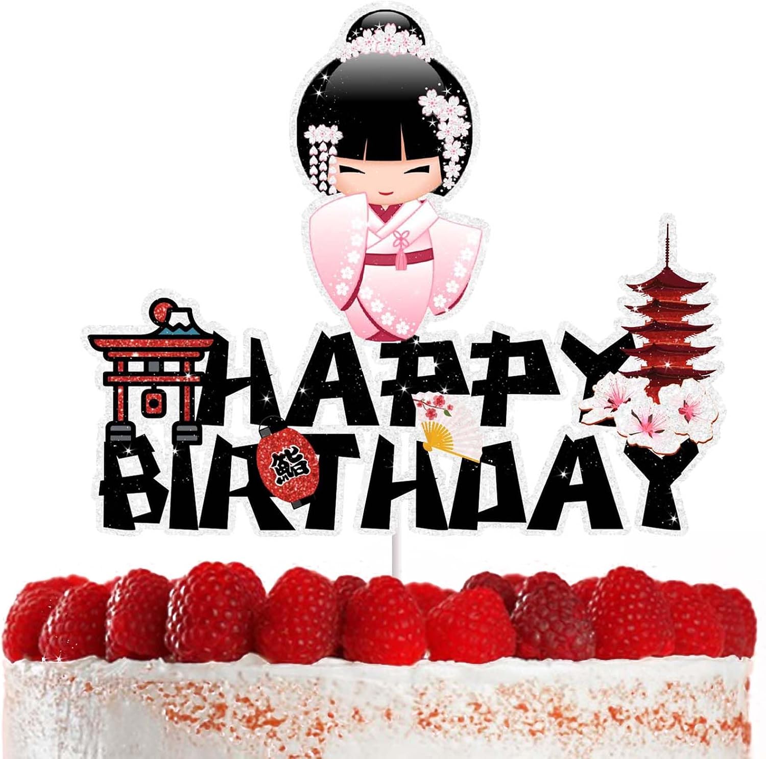 Japanese Cake Decorations for Boys and Girls Birthday Parties Anime Theme Decor Perfect for Any Celebration with Japanese Elements Party Supplies