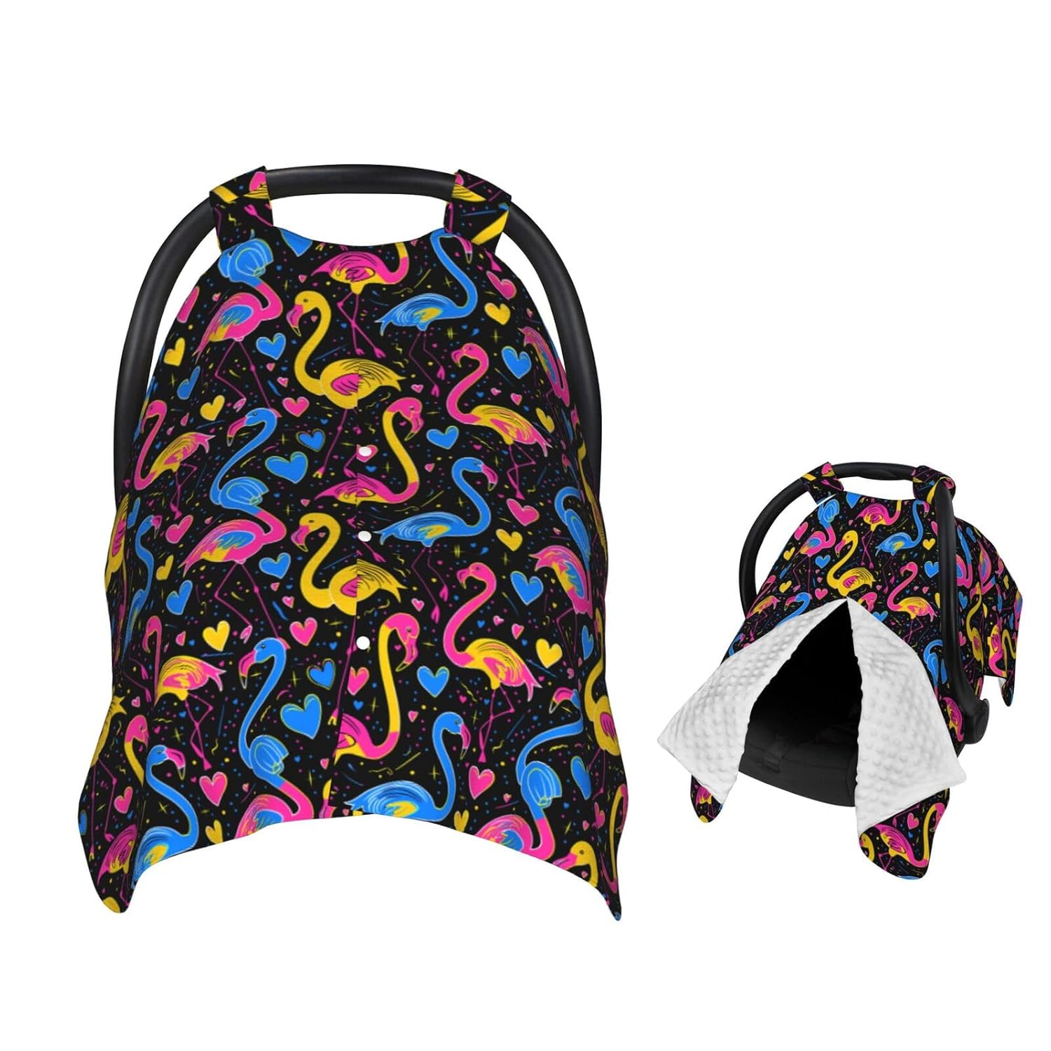 Neon Pastel Goth Skull Baby Car Seat Canopy and Nursing Cover for Breastfeeding Multi-Use Cover Lightweight Infant Stretchy Carrier Carseat Winter Cover for Newborn Girls Boys