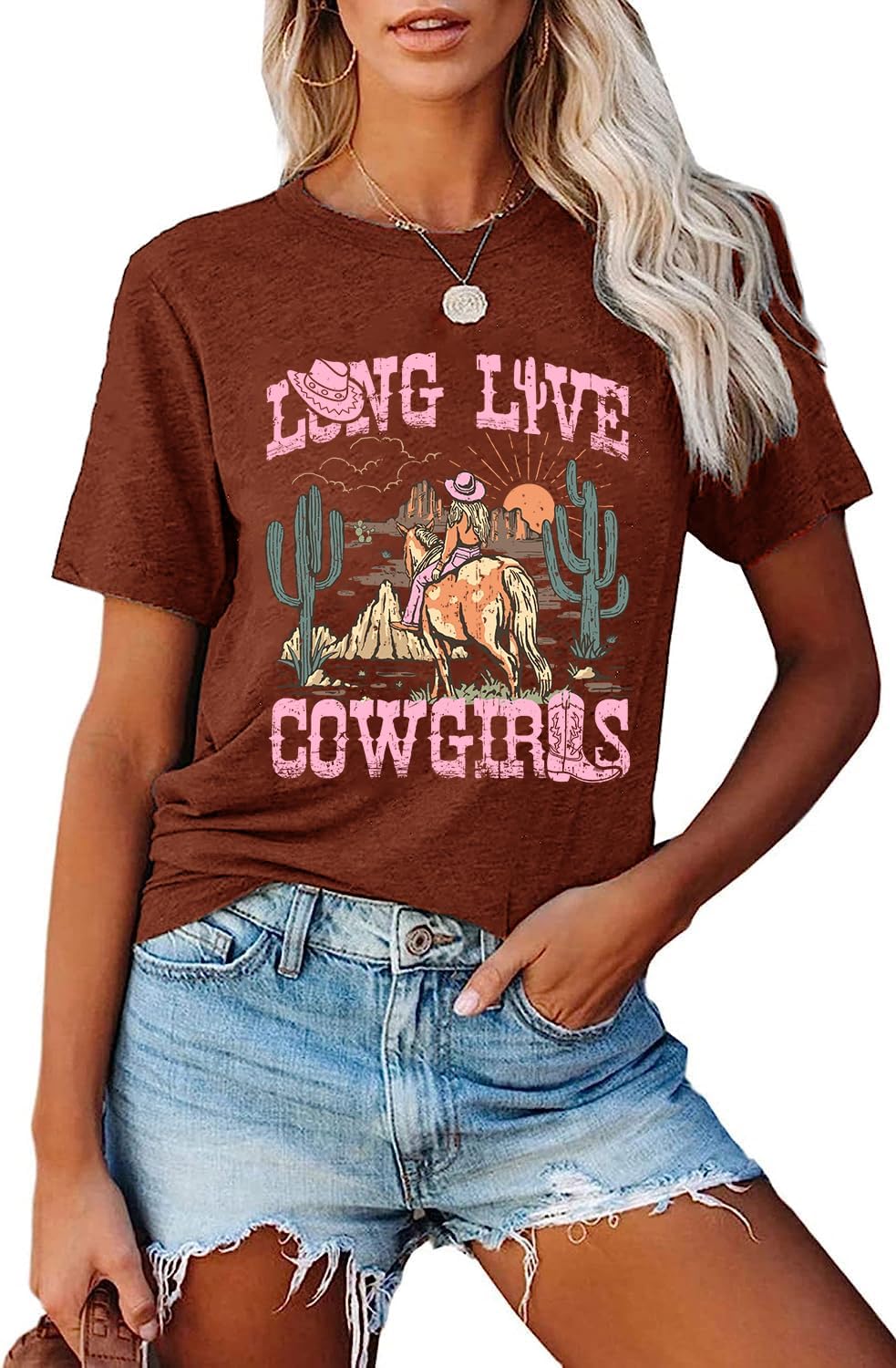 Womens Cow Skull Shirt Cowgirl Country Concert Tshirt Vintage Western Rodeo Graphic Tee Short Sleeve Casual Summer Top