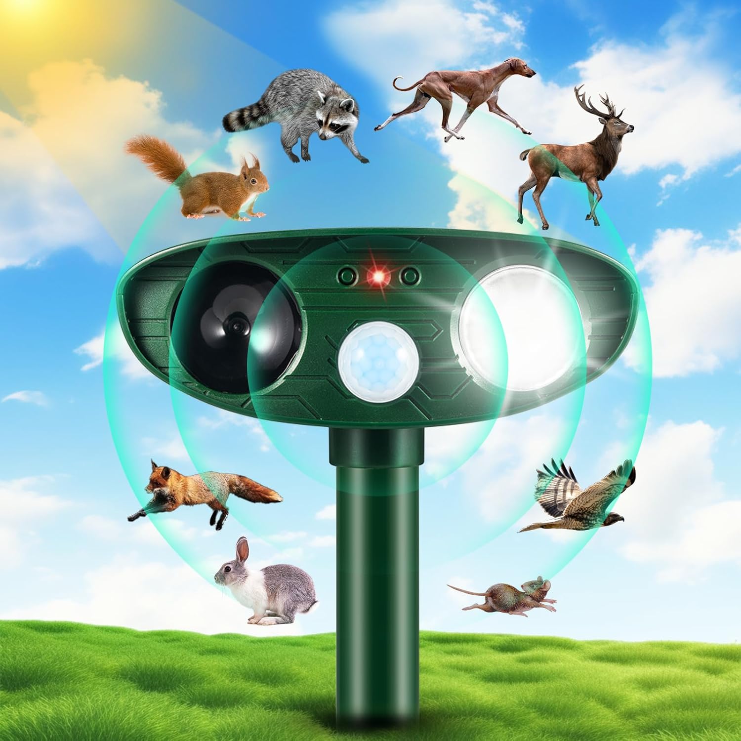 Amazon.com: 2024 Upgraded Ultrasonic Animal Repellent Outdoor Cat