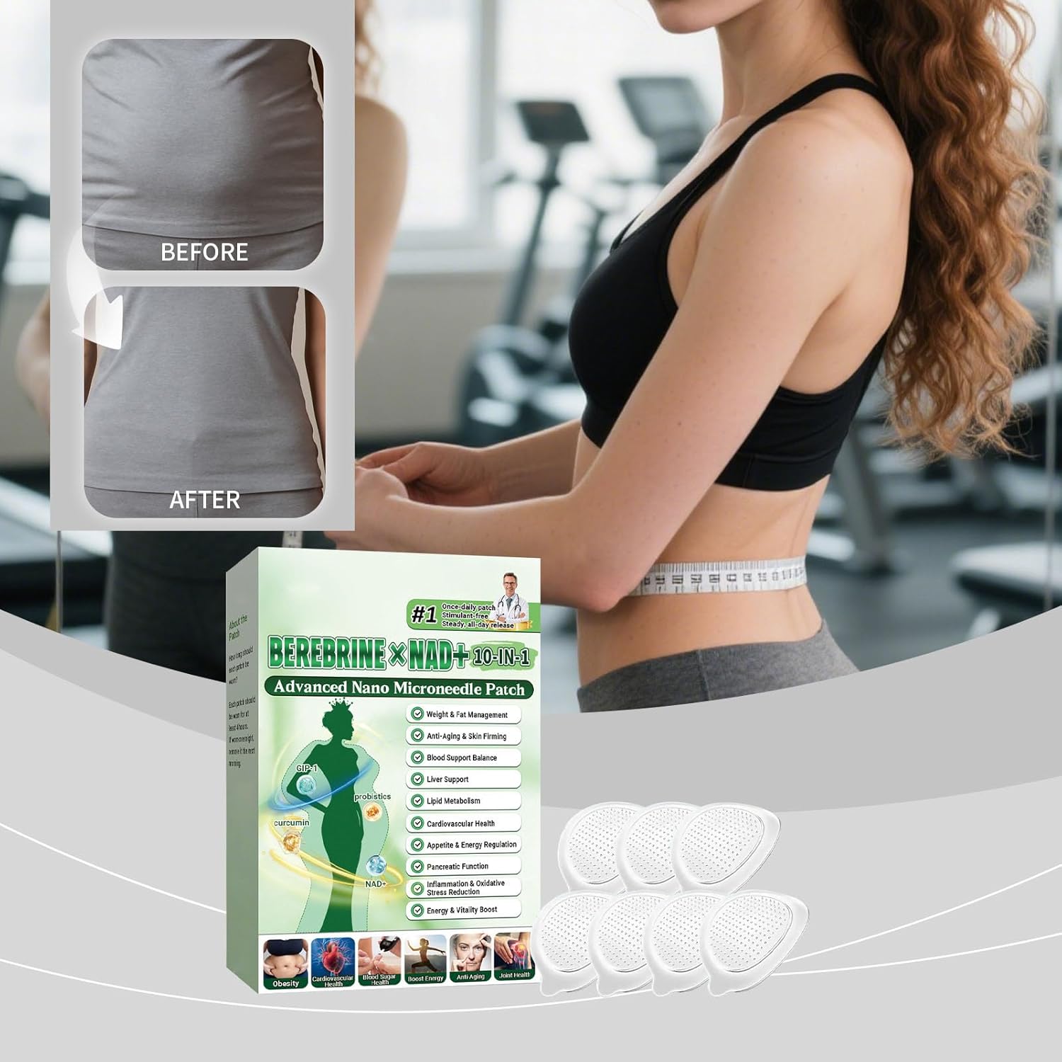 Moringa Berberine Patches 2026 New 10-𝙞𝙣-1 Nano Moringa Patch, Nano Microneedle Patch for Men and Women, Suitable for All Skin Types (4 boxes A set) - Image 2