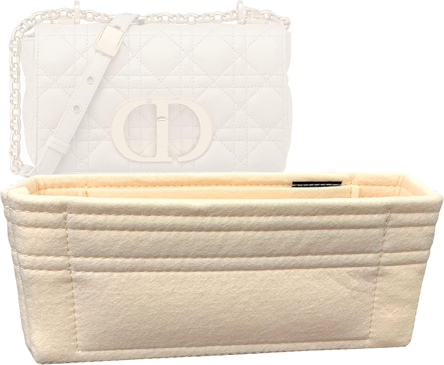 Zoomoni Premium Bag Organizer for Dior Caro Small Insert (Handmade/20 Color Options) [Purse Organiser, Liner, Insert, Shaper]