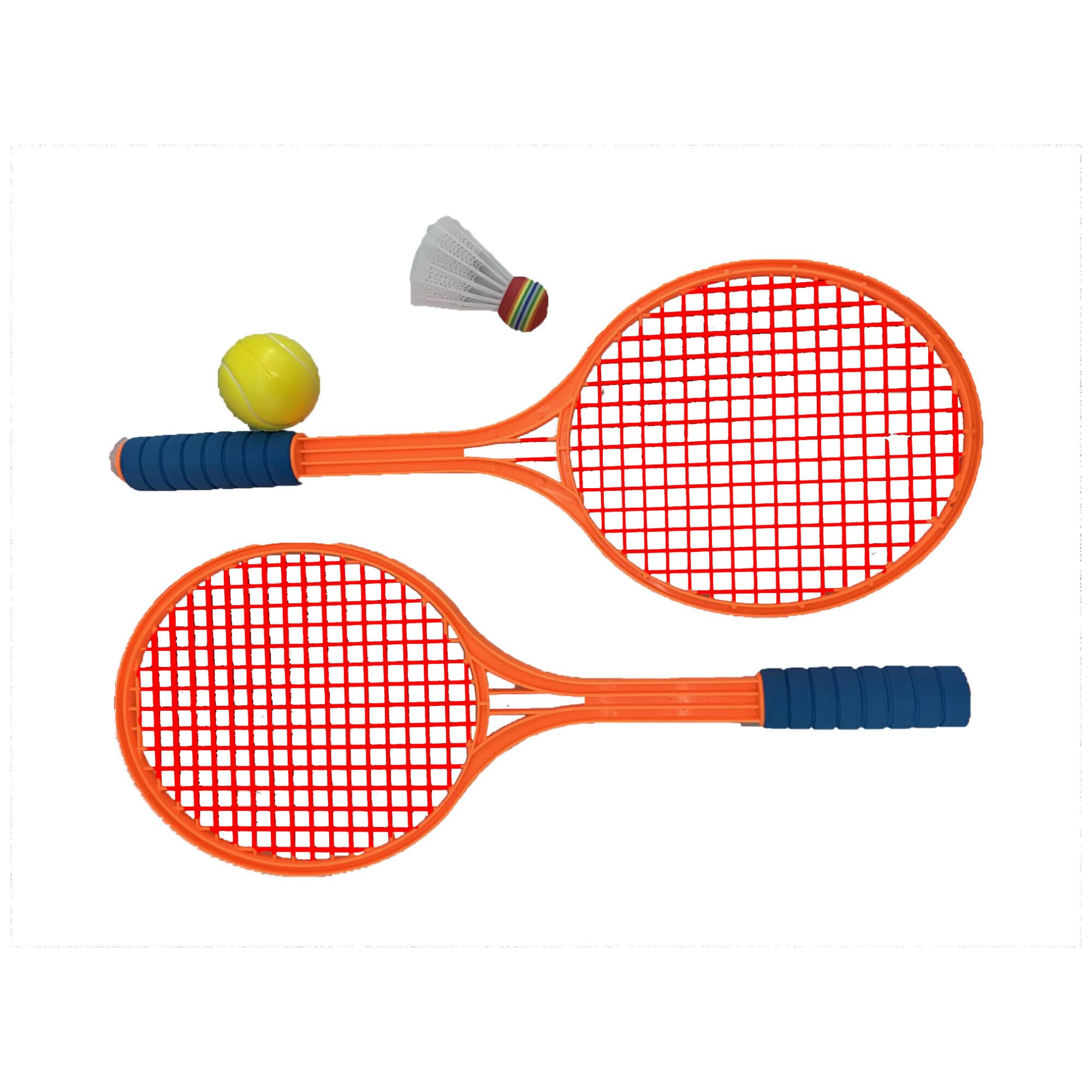 Twin Tennis Racket with Shuttlecock & Ball, 53 x 21 cm, Multicolor - Image 4