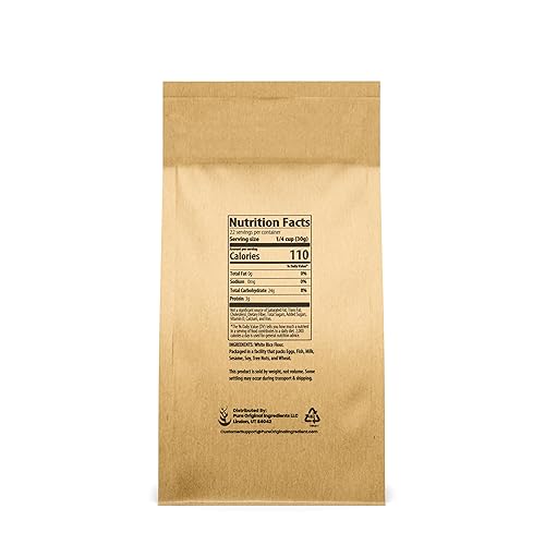 Miniatura 2 de Pure Original Ingredients Harina de arroz blanco (1.5 lb) sin blanquear y sin tratar, alternativa a la harina, vegana.