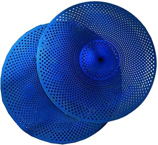 Instrumento De Percusión Azul Platillos Hi-Hat De 14" Platillos Profesionales De Bajo Volumen Platillos De Práctica Juego de Platillos