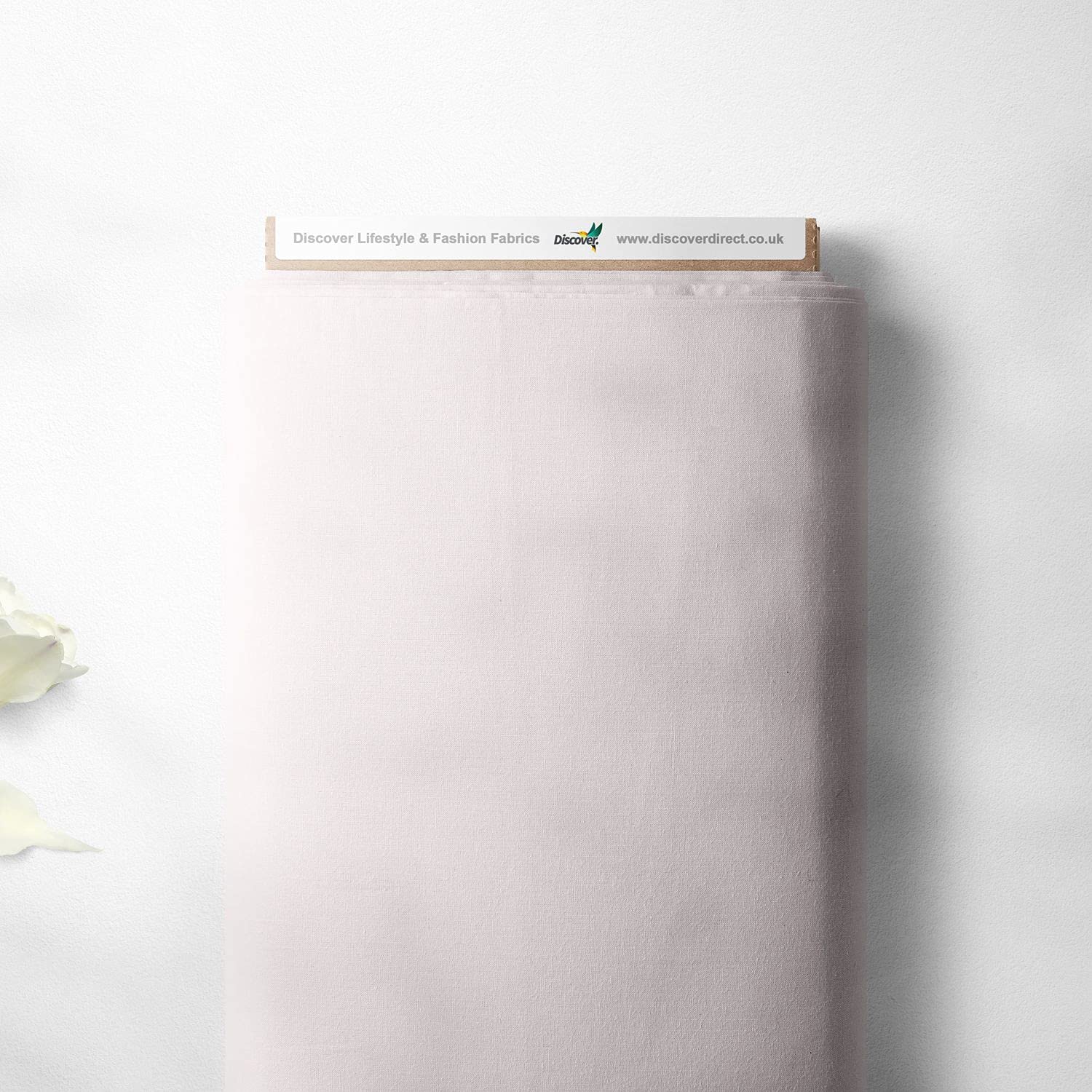 100% Cotton Organic Premium Plain Solid Colours Sewing Quilting Craft Fabric | 44" - 112 cm Wide (Per Quarter, Light Pink)