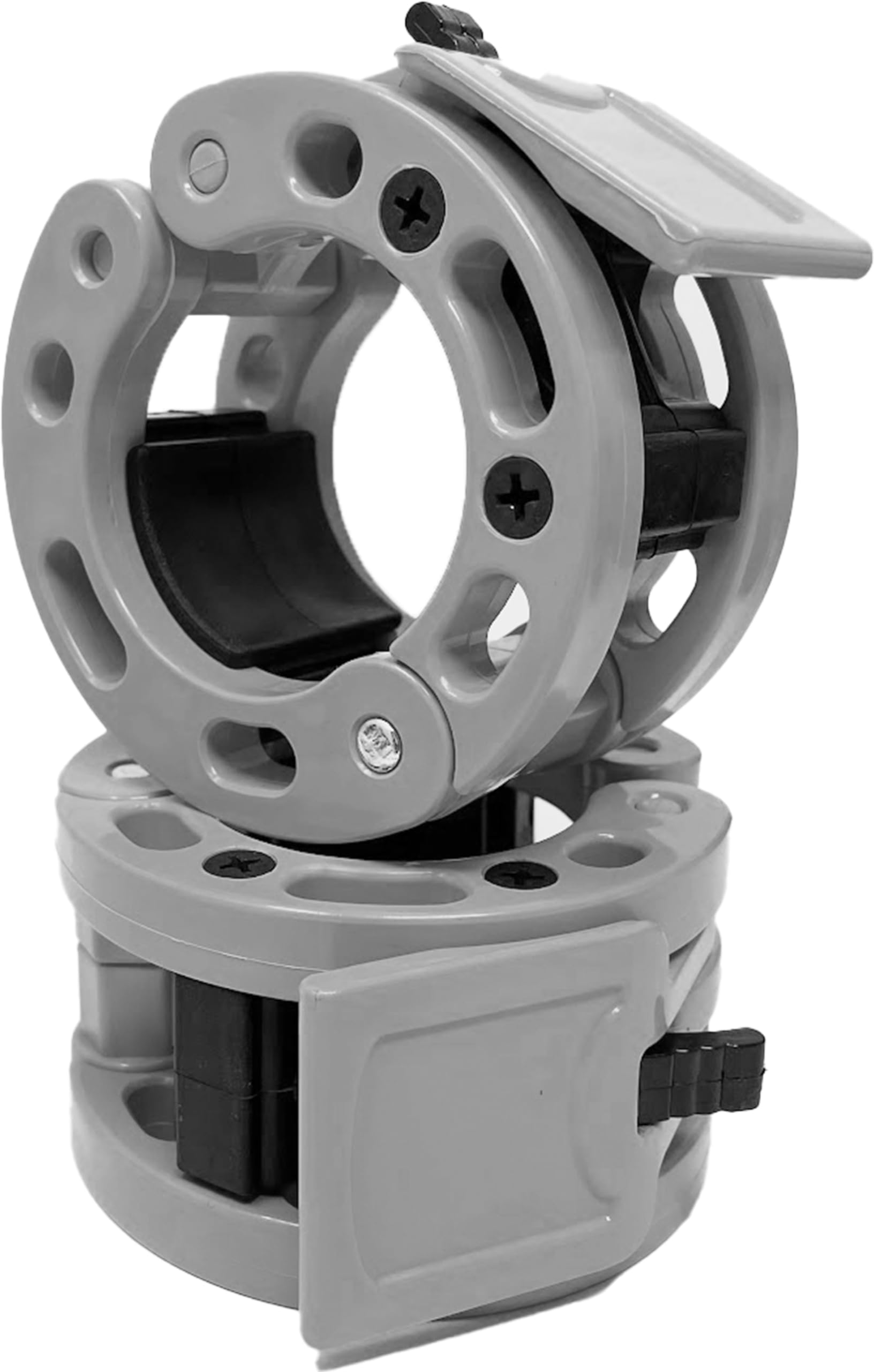 Clout Fitness Olympic Barbell Clamps Collars Quick Release Pair of Locking Weight Clips Fit 2 Inch Barbell for Weightlifting