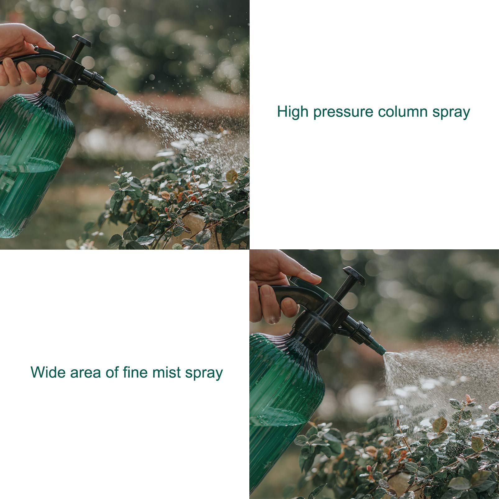 IBLUELOVER 2L Vaporisateur Plante Vide Arrosoir Plante Interieur Pulverisateur de Jardin de Pompe en Plastique Vaporisateur d'eau Bouteille pour Plantes Fleurs Cuisine Nettoyer Outils de Jardinage